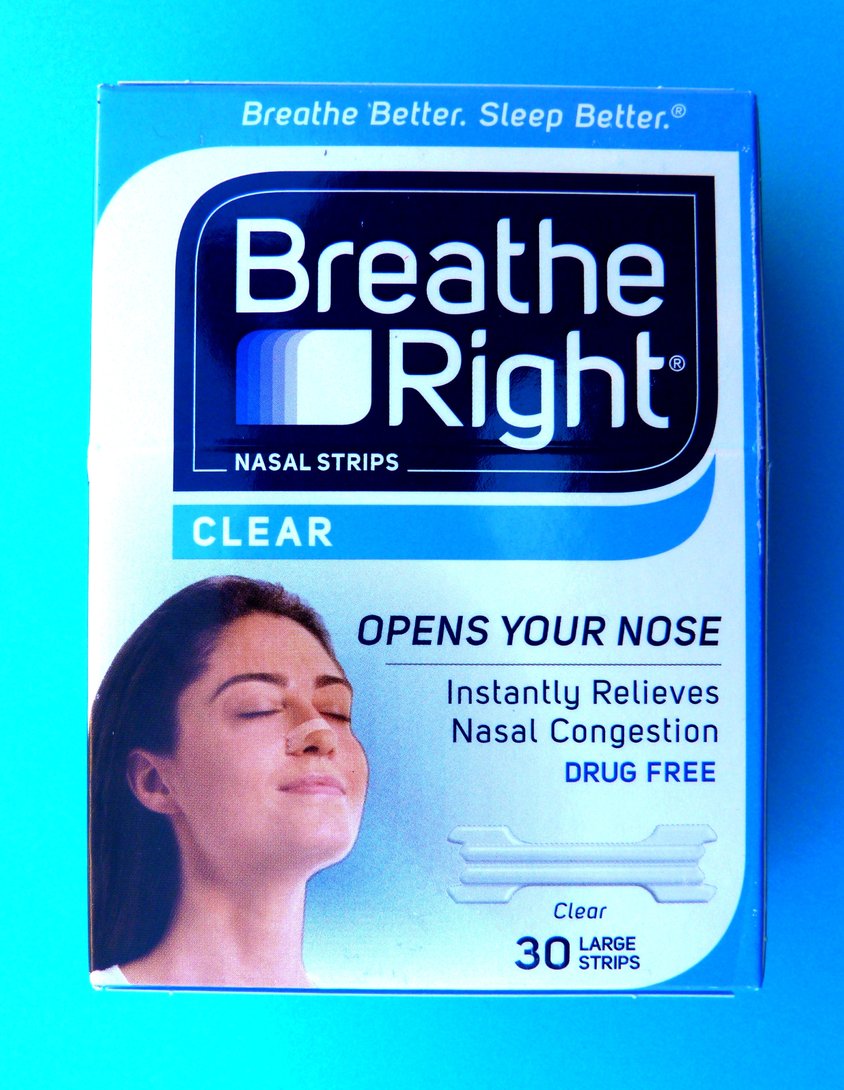80 Breathe Right nasal strips large clear